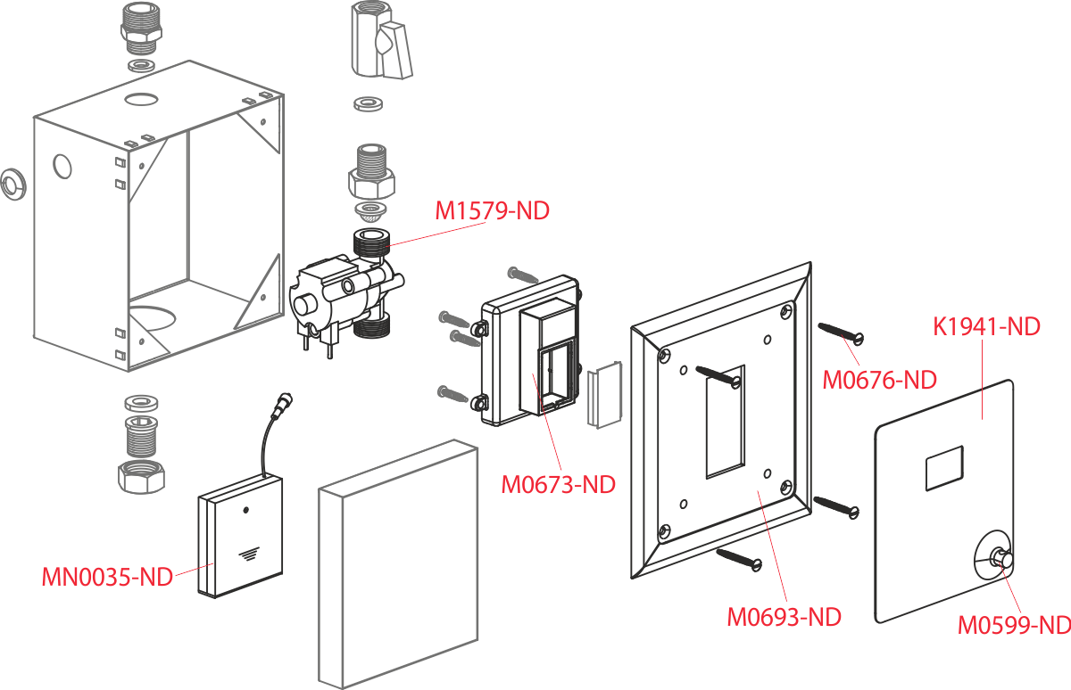 Устройство автоматического смыва для писсуара, хром, 6 B (подключение к аккумулятору) ALCAPLAST ASP4B - Вид №1