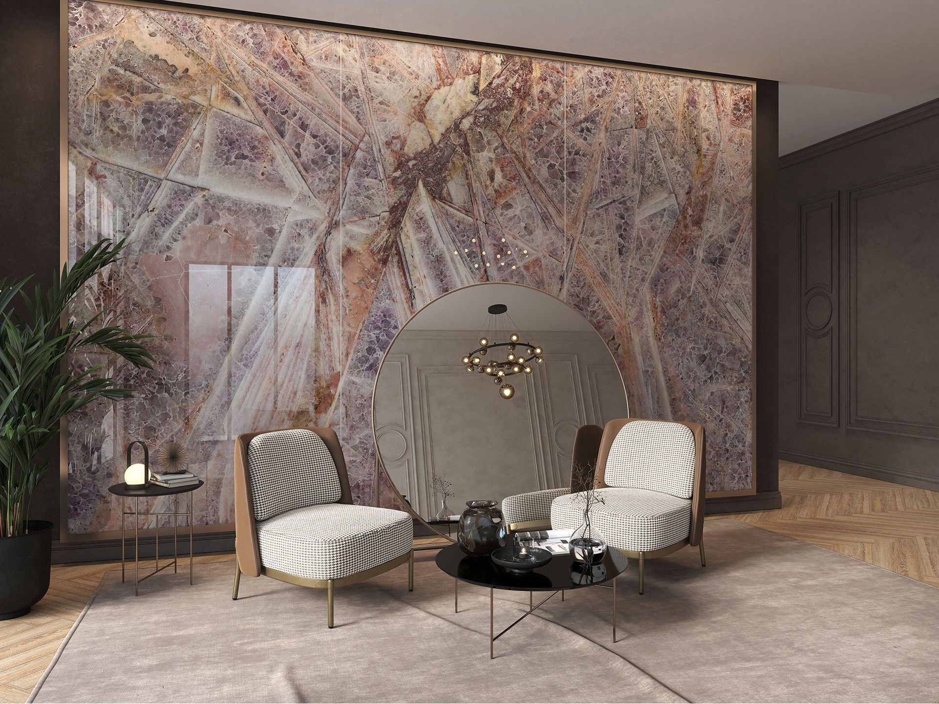 Декоративная панель из алюминия, стекла или ПММА Tecnografica Кристаллы ARCH-00128126