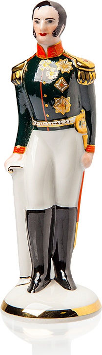 10617348 Мануфактуры Гарднеръ в Вербилках Скульптура 15 см "Раевский" Фарфор, Керамика 