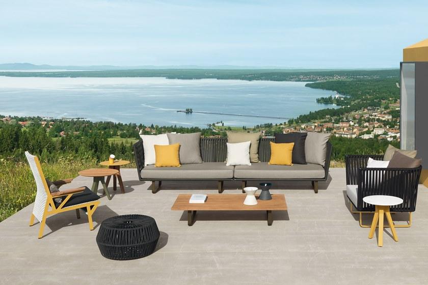 Kettal 2-х местный модульный садовый диван из ткани Bitta #70512/70515 - Вид №7