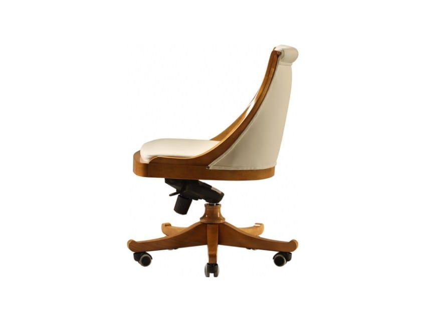 Вишневое вращающееся офисное кресло с колесами Morelato PRESIDENT ARCH-00094289 - Вид №3