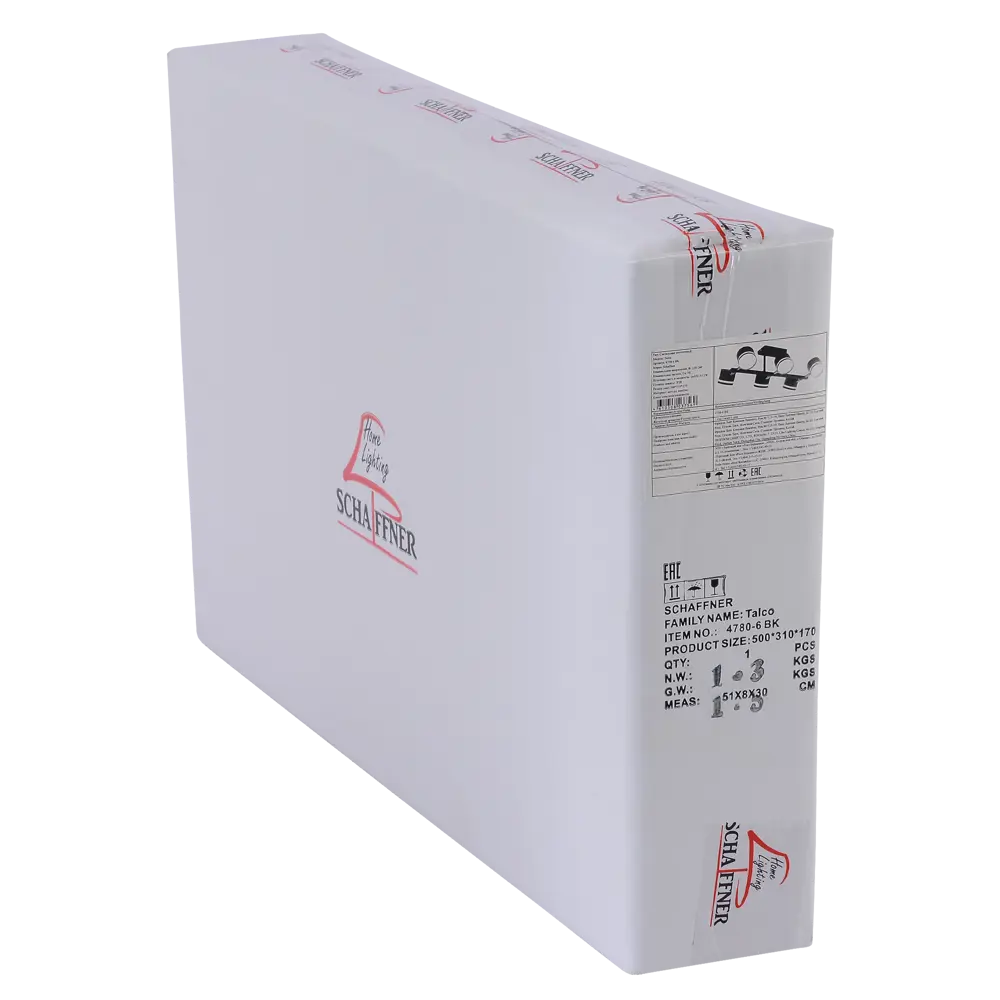 Люстра на штанге Talco 6 ламп 15 м² цвет черный SCHAFFNER STLM-2056820 - Вид №7