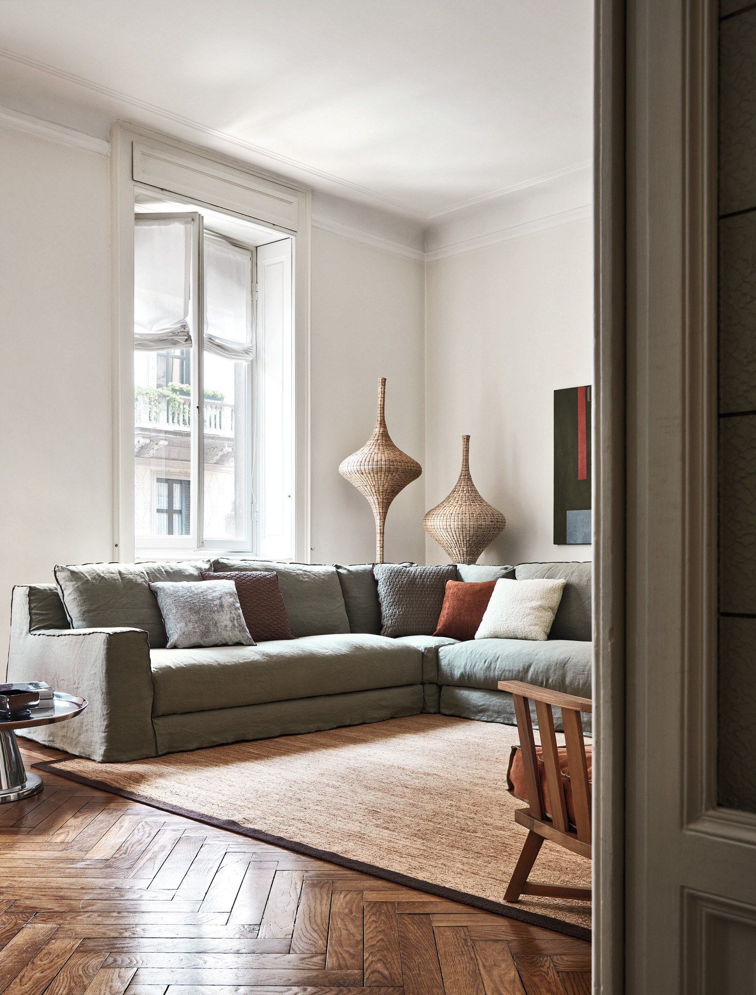 Угловой диван из ткани Gervasoni Loll ARCH-00142361 - Вид №2