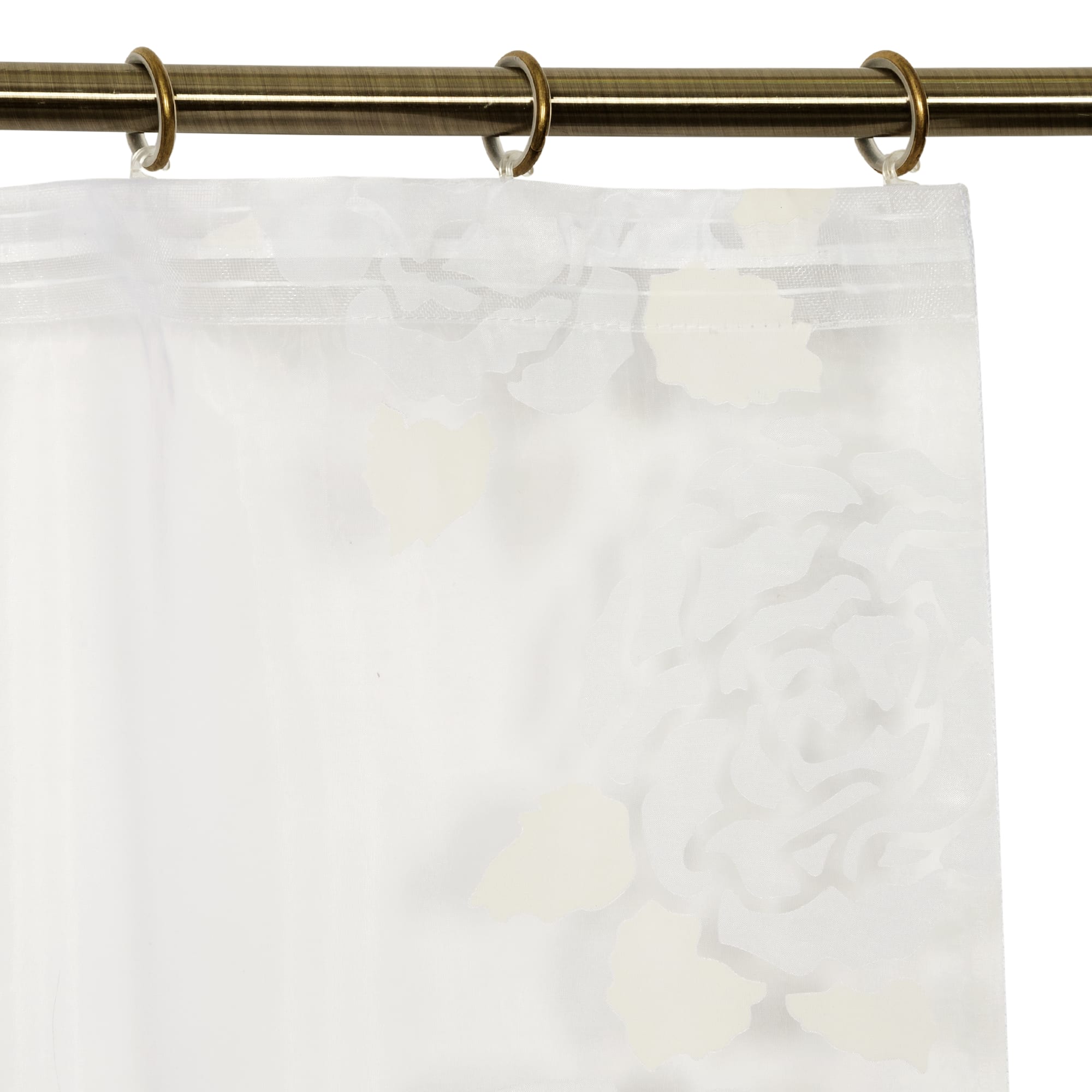 82594871 Тюль на ленте «Цветы» 300x275 см цвет бежевый Santreyd  - Вид №4