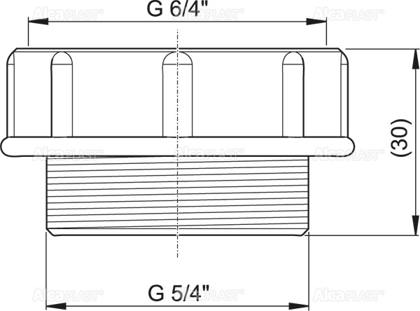 Переходник 5/4"×6/4" ALCAPLAST S0506ND - Вид №1