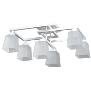 Люстра потолочная Олимпия 504 6 ламп 22 м² цвет белый