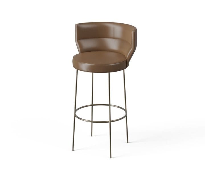 Высокий кожаный стул с подставкой для ног Punt Sena ARCH-00069404 - Вид №8