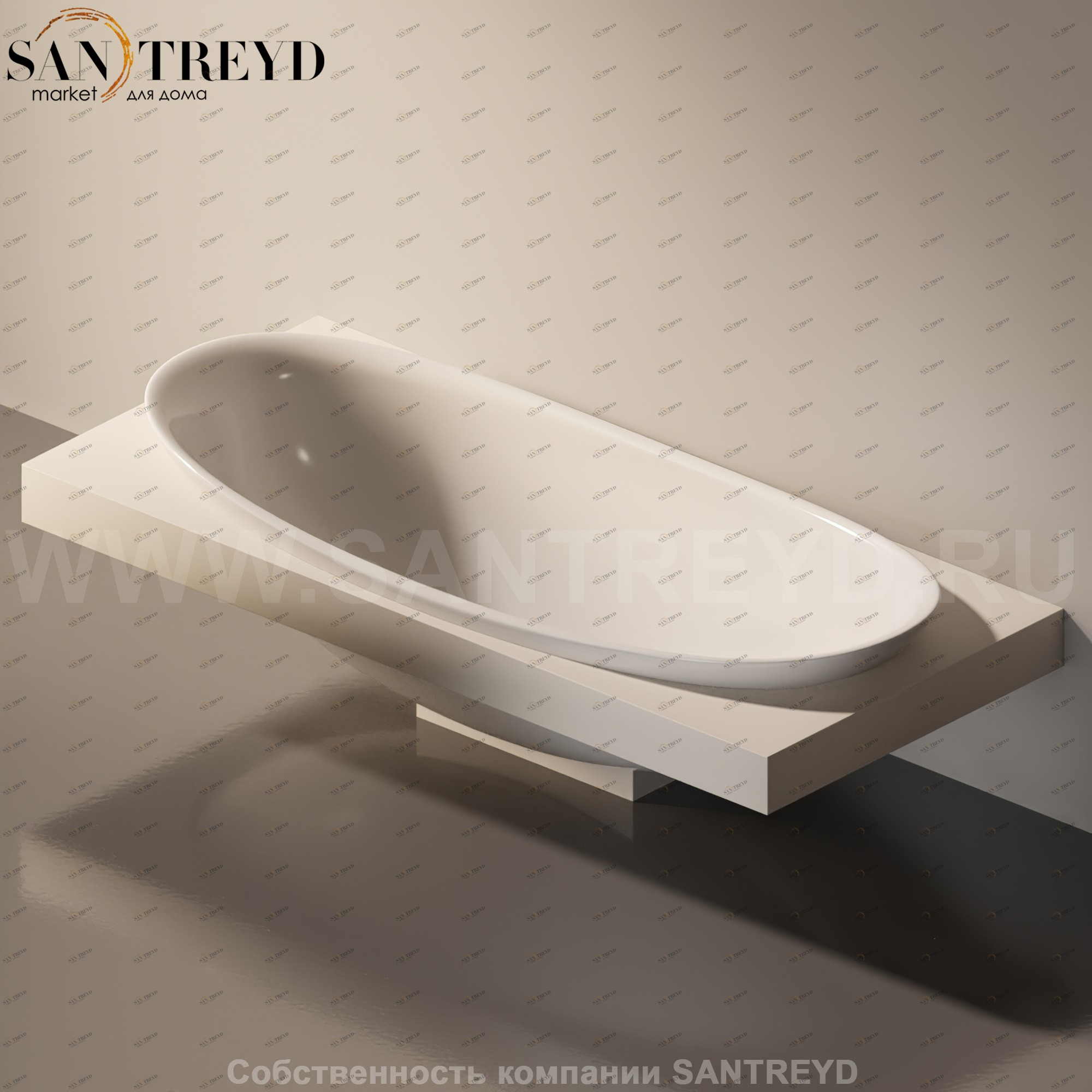 Flaminia IO e SI Столешница с отверстием под ванну бежевая IO84M1.9003 Ceramica Flaminia IO84M19003