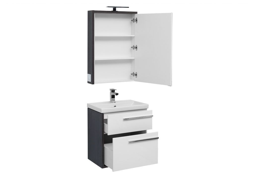 Мебель для ванной Aquanet Фостер 60 эвкалипт мистери/белый 00209032 - Вид №1