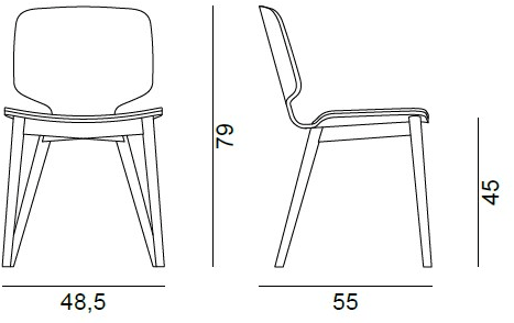 Quadrifoglio Стул из фанеры со встроенной подушкой Code sun-id-1507312 - Вид №2