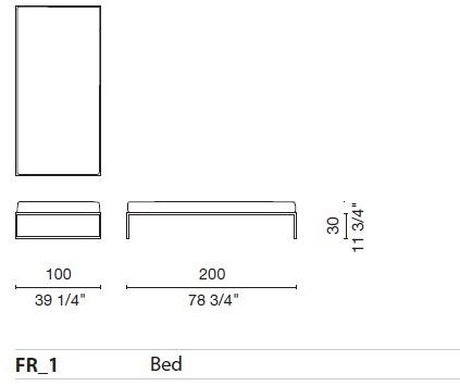 Cappellini Кровать из окрашенного металла Fronzoni ’64 sun-id-1488857 - Вид №3