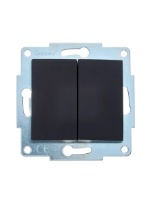 ASTI Выключатель двойной чёрный бархат механизм