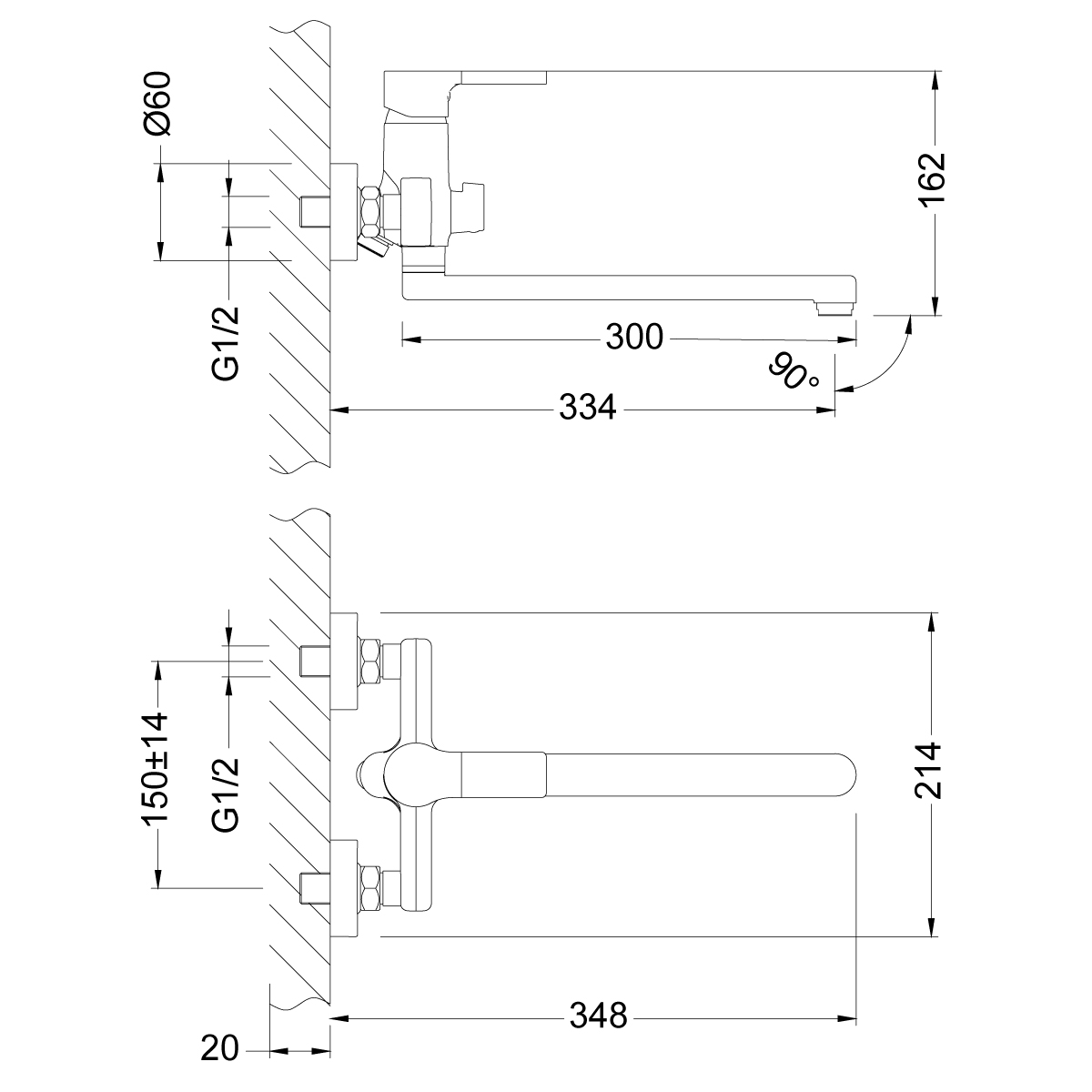 LM0651C Смеситель Aura универсальный LEMARK AURA - Вид №2