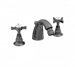 Gentry Home Смеситель для раковины Style на три отверстия с всплывающей пастой Ascot Темный никель GH102705