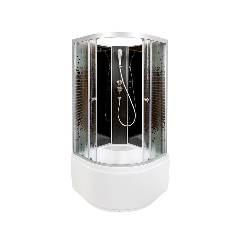 BМ4590 N (без крыши) BLACK Душевая кабина DETO Серия ВМ L 890 N без крыши BLACK - Вид №21