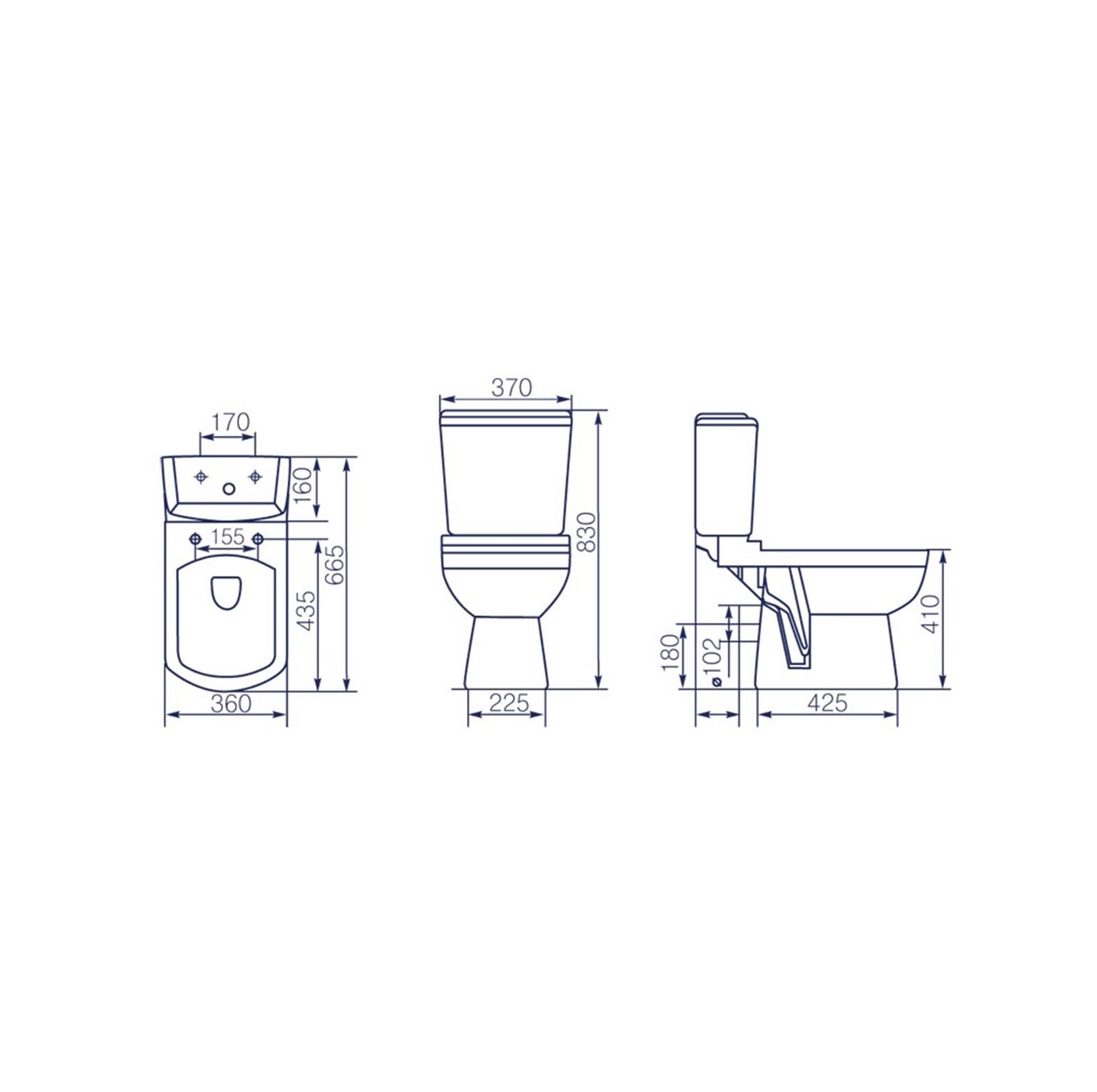 Домино Компакт унитаз с бачком Белый KIROVIT Домино Россия - Вид №1