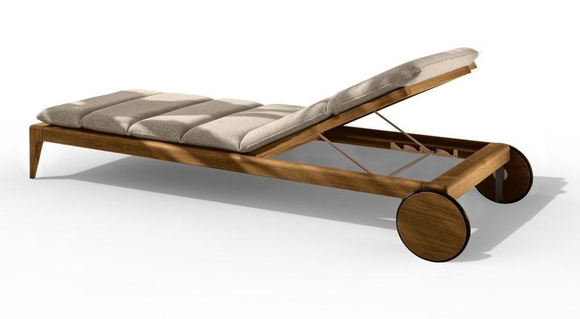 Talenti Садовый лежак на колесиках Cruise teak Crullet - Вид №1