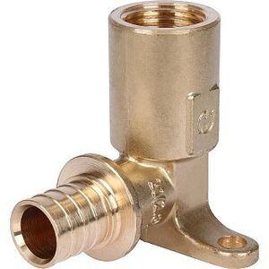 Угольник настенный 16x1/2" аксиальный с длинным патруюком для труб из сшитого полиэтилена STOUT