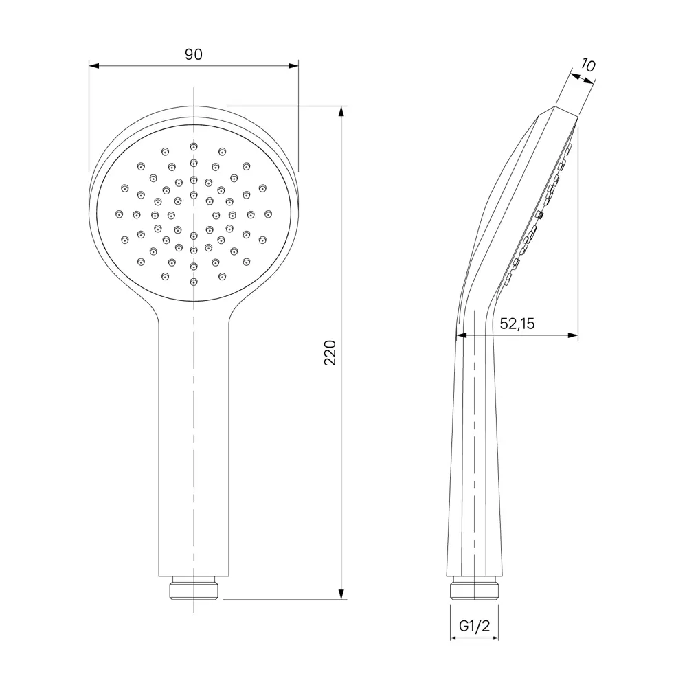 Верхний душ со смесителем Milardo Simp SIMSB1FM06 1 режим STLM-2081669 - Вид №6