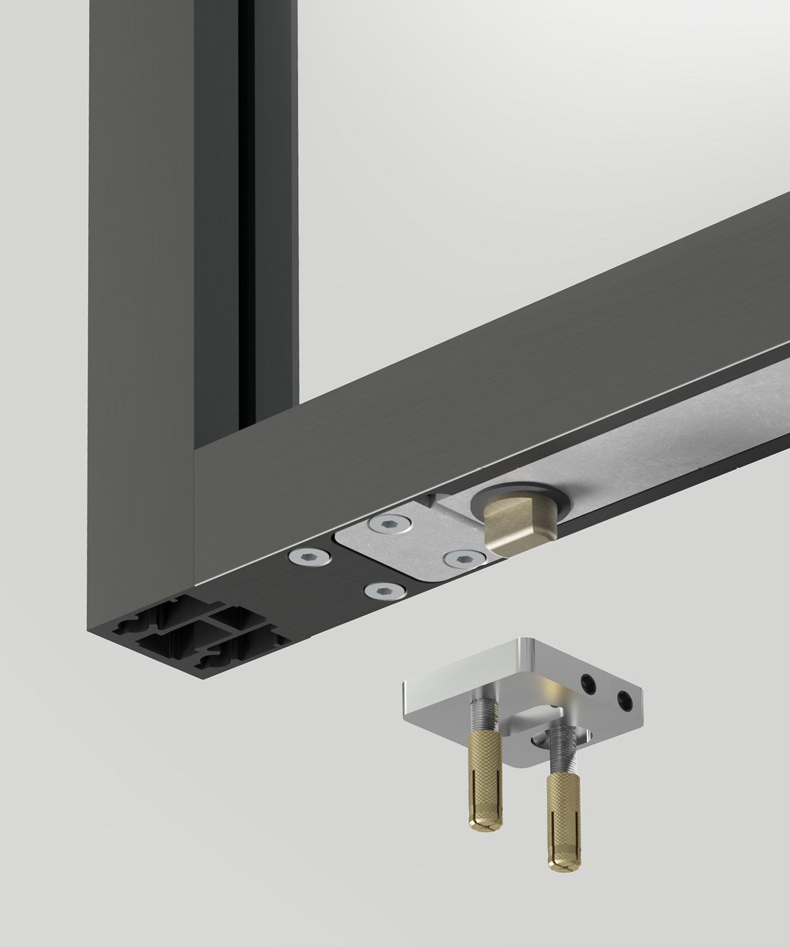 Стеклянная висячая дверь ADL Quadra ARCH-00036058 - Вид №10