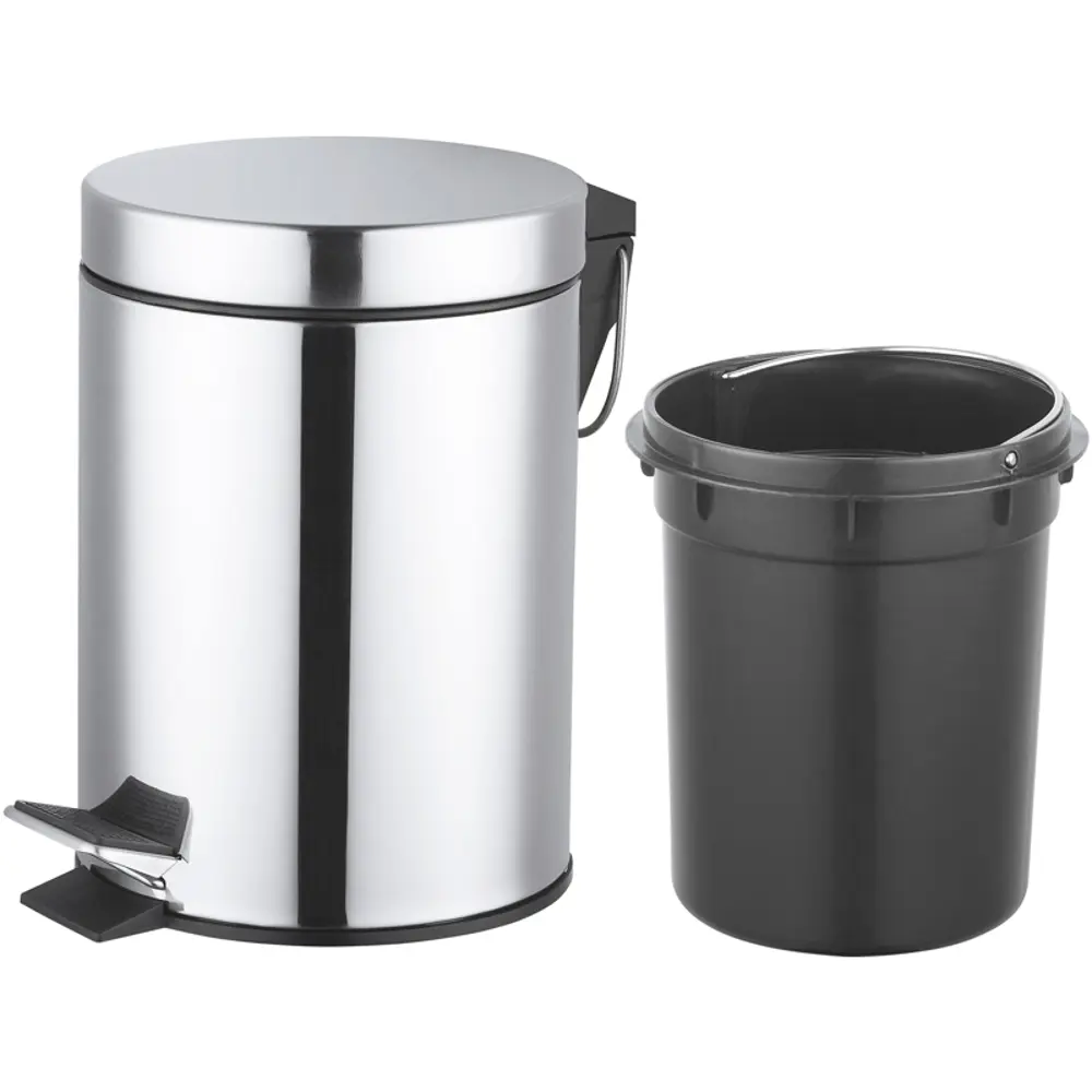 Бак для мусора в ванную комнату KONSENSA Терни 3 л сталь цвет хром STLM-2181516 - Вид №5