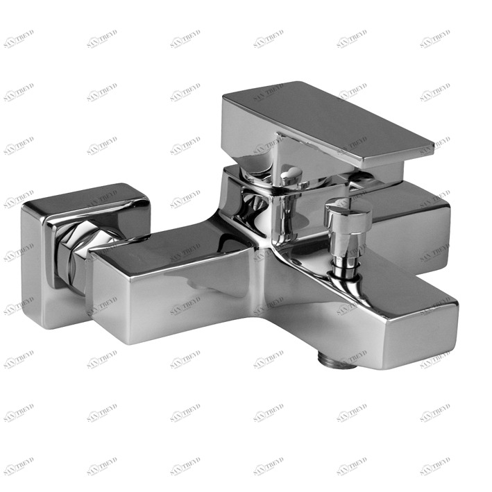 Настенный смеситель для ванны и душа открытого монтажа с керамическим картриджем Ø35 мм, штуцерами 1/2 ”, полуавтоматическим переключателем и аэратором« плюс ». Межосевое расстояние 150 +/- 15 мм. Расход для душа: 14,37 л / мин. при 3 бар и расходе ванны: Noken 100123636