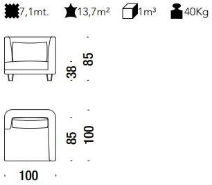 Moroso Кресло из ткани со съемным чехлом с подлокотниками Gimme more sun-id-1488795 - Вид №2