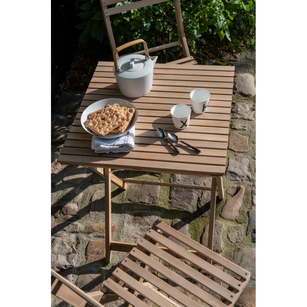 Набор садовой мебели Naterial Origami складной акация: стол и 2 стула STLM-2011954 - Вид №18