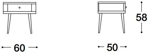 VOLPI Прикроватная тумба с ящиками Luigi volpi Lv-83008.cd1 - Вид №1