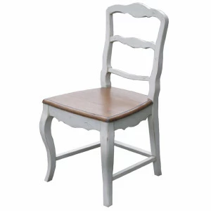 Стул обеденный с резной спинкой кармин Mobilier de Maison ДОМАШНЯЯ ОБСТАНОВКА MOBILIER DE MAISON 017194 Белый;коричневый