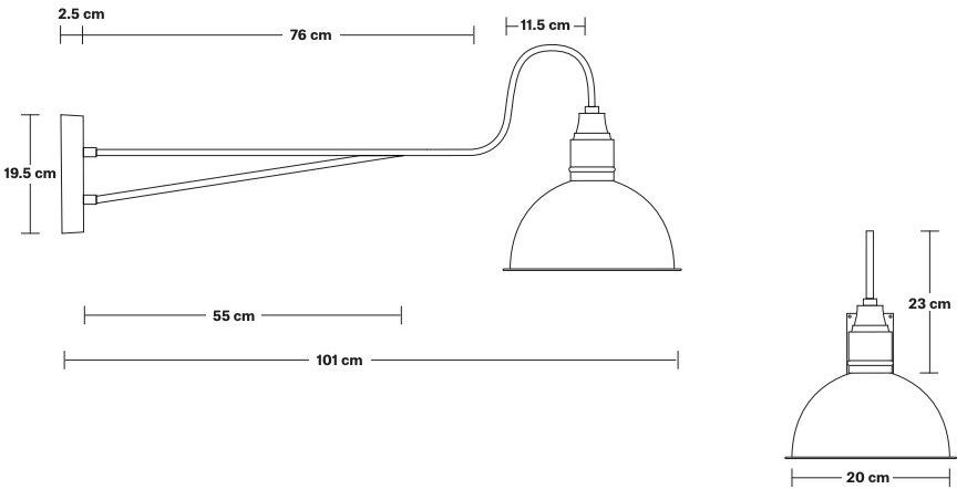 Industville Настенный светильник с несъемным кронштейном из меди и латуни  La-dwl8-c-ph  - Вид №2