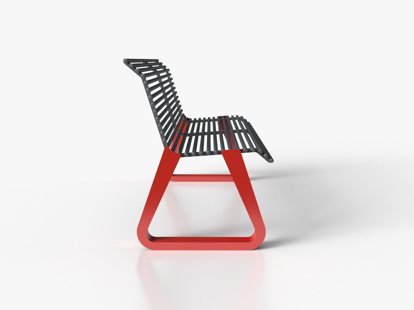 Оцинкованная стальная скамья со спинкой Viscio Urban Design GINGER ARCH-00123550 - Вид №2