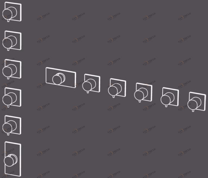Radomonte Смеситель для душа из нержавеющей стали с переключателем Aico Ter58-a