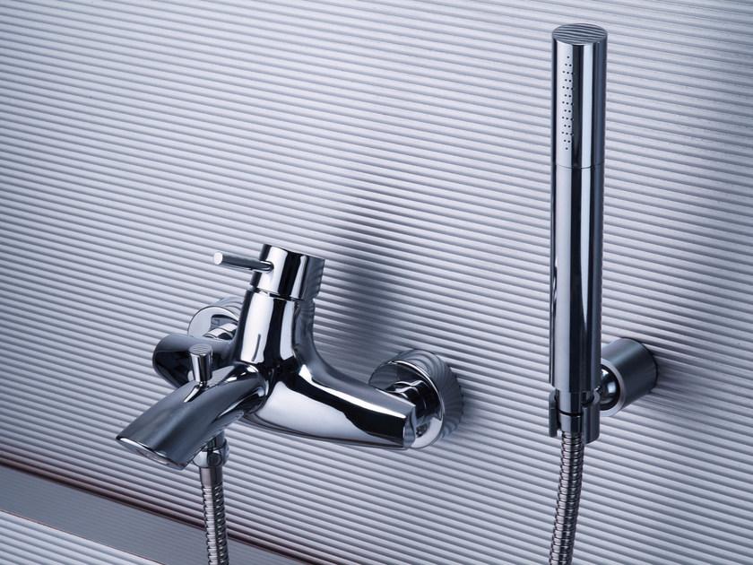 JUSTIME Смеситель для ванны настенный однорычажный с ручным душем Tai chi 6780-94-81cp - Вид №1