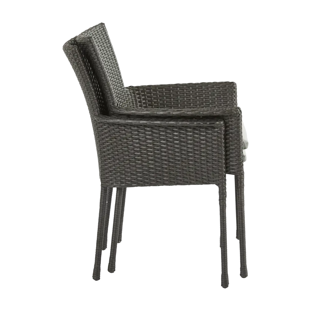 Кресло садовое Naterial Noa Fix 61.5x86x61.5 см искусственный ротанг серый/чёрный STLM-2023676 - Вид №5