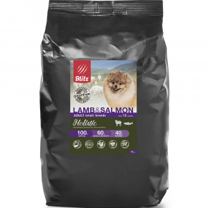 ПР0055614 Корм для собак Holistic беззерновой для мелких пород, ягненок, лосось сух. 12кг Blitz