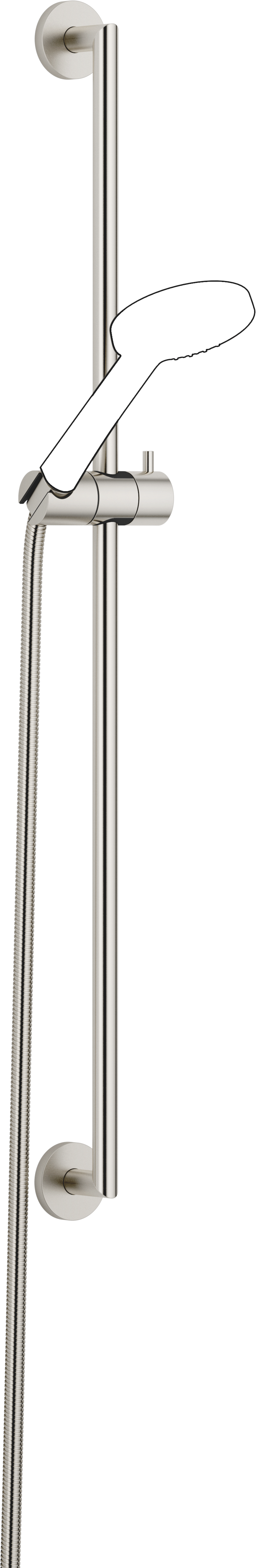 Душевой набор без ручного душа - Brushed Platinum