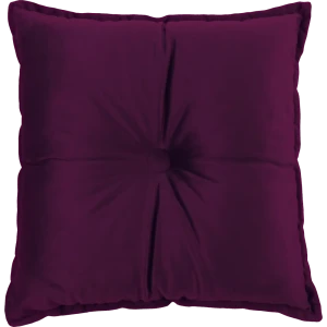 Подушка с пуговицей Бархат 43x43 см цвет пурпур
