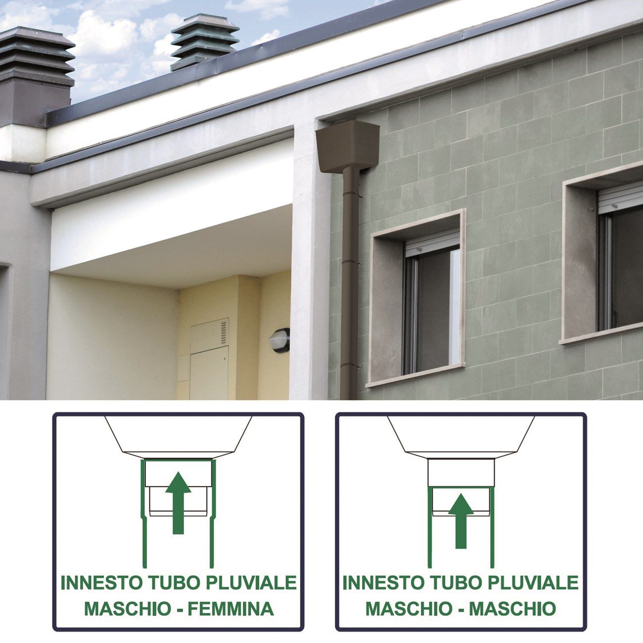 Прямоугольный коллектор водосточной трубы First Corporation First Plast ARCH-00035993 - Вид №1