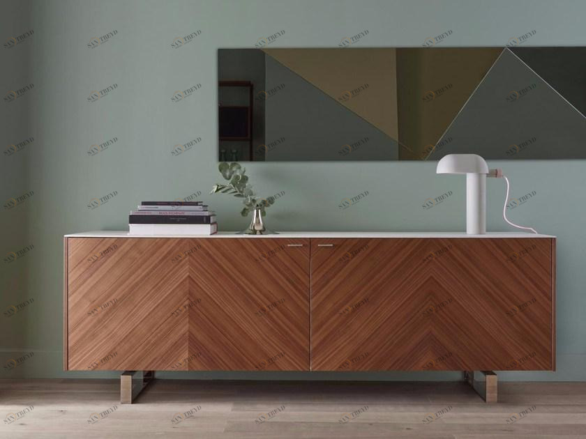 Ligne Roset Комод из фанерованной древесины с распашными дверцами sun-id-1408675