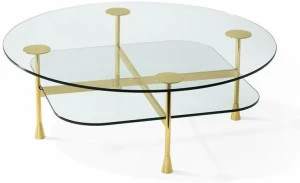 GHIDINI1961 Круглый журнальный столик из хрусталя  Rh102pb113