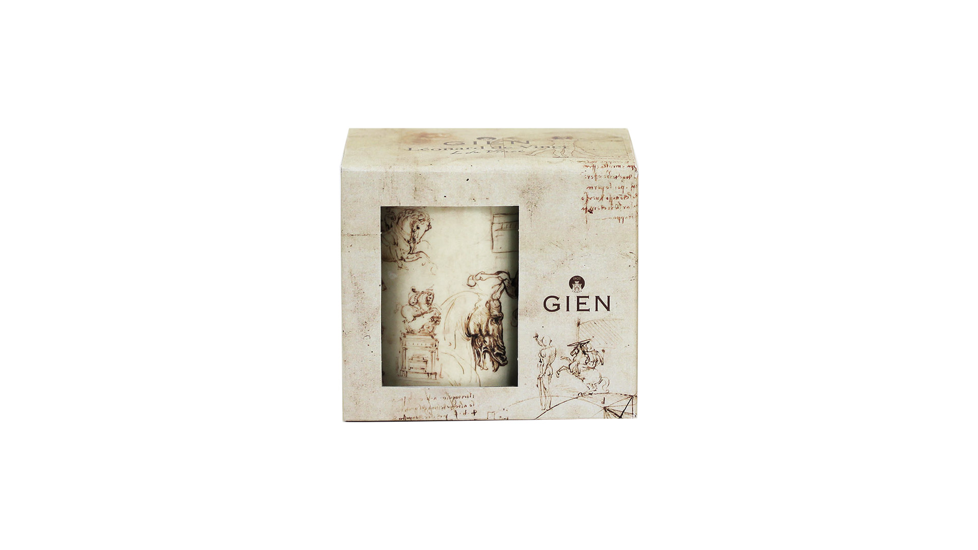 10636904 Gien Кружка Gien Лошади. Леонардо Да Винчи 255мл, фаянс Фаянс  - Вид №1