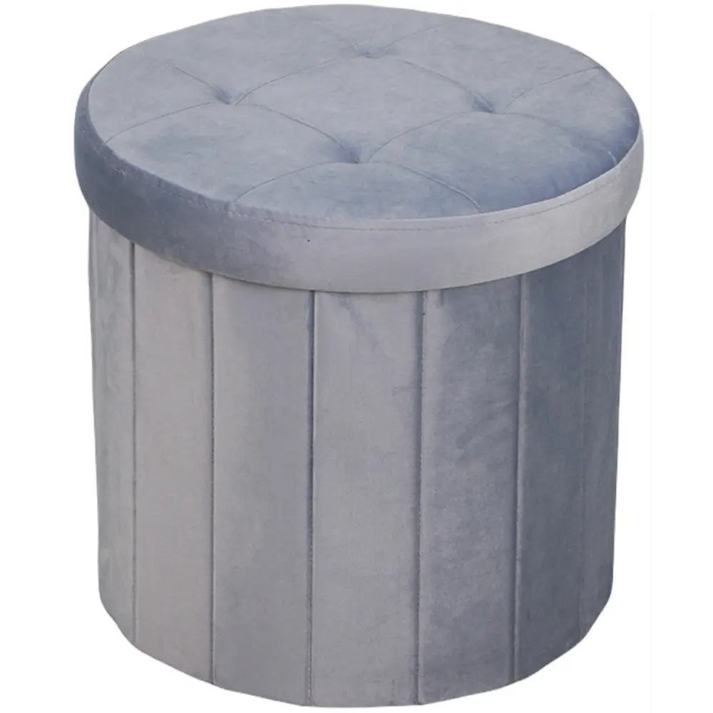 Пуф складной с нишей ø 38 см цвет серый DREAM RIVER STLM-2040822