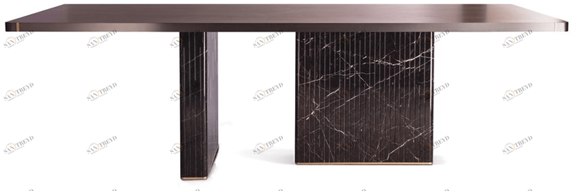 Paolo Castelli Прямоугольный стол из дерева и мрамора Nettuno sun-id-1478799