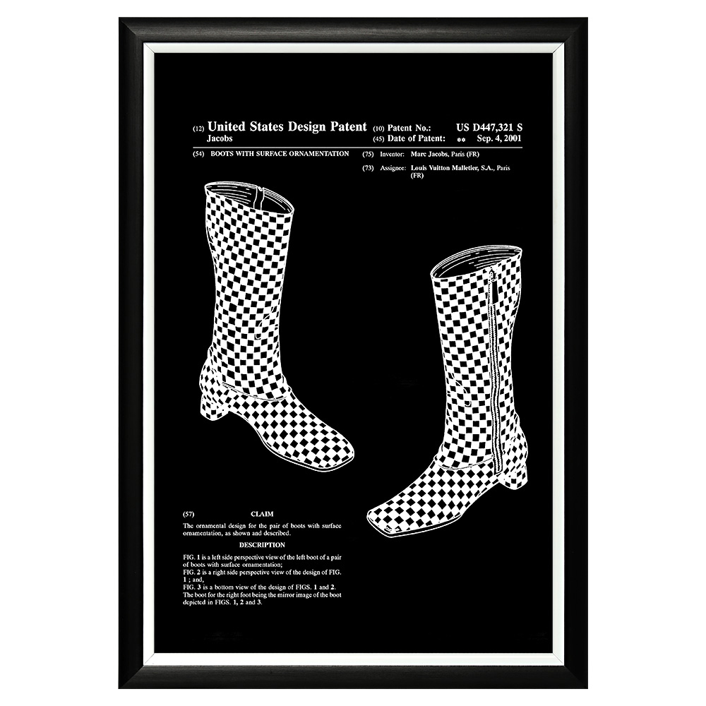 896521341_1818 Арт-постер «Патент Louis Vuitton на дамские сапоги» Object Desire 