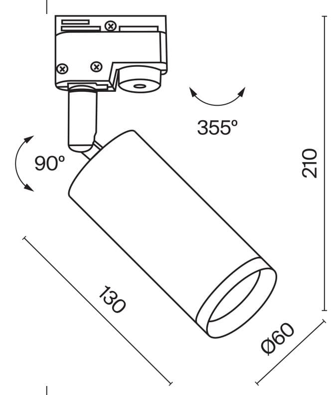 Алюминиевое освещение трека Maytoni Focus ARCH-00142803 - Вид №11