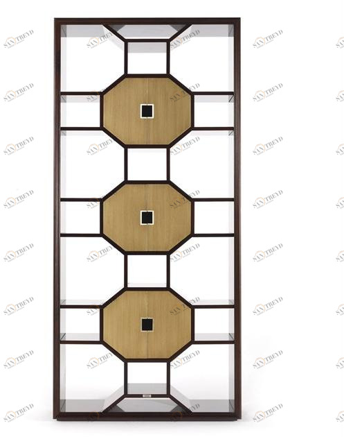 Gianfranco Ferré Home Открытый двухсторонний книжный шкаф из бука sun-id-1473334