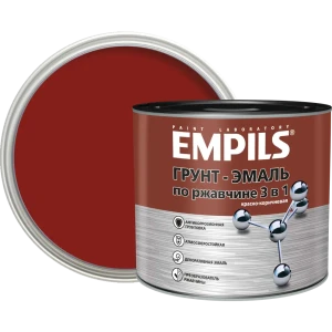 Грунт-эмаль по ржавчине 3в1 Empils PL гладкая цвет красно-коричневый 2.7 кг