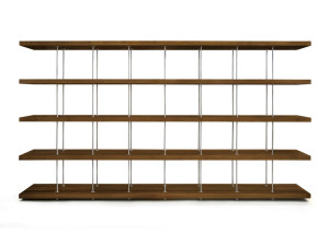 Двухсторонний книжный шкаф из массива дерева и планки