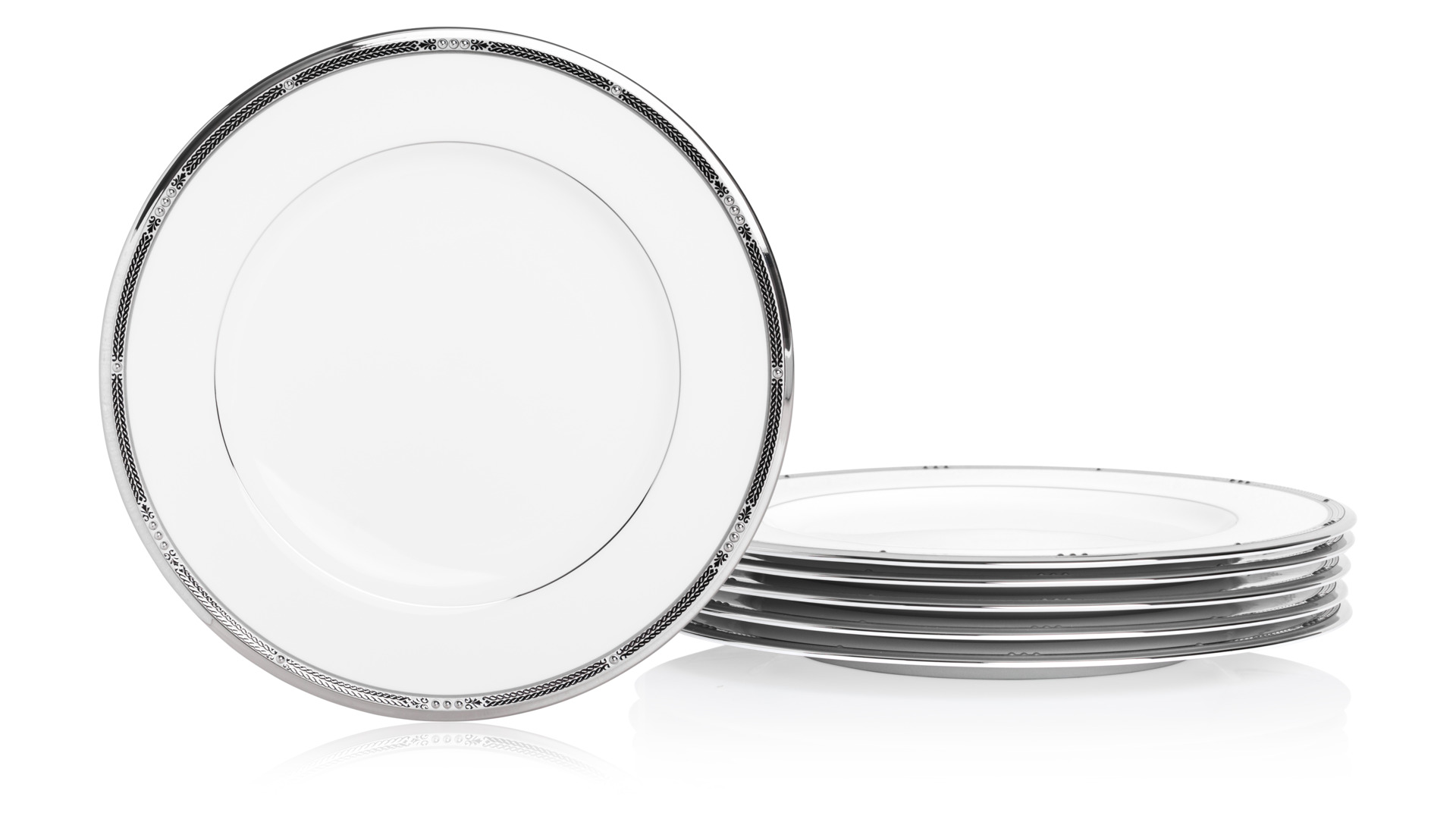 10654836 Noritake Сервиз столовый Noritake "Чатлайн, платиновый кант" 6/27 Фарфор костяной  - Вид №9